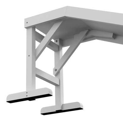 Pet Ramp Bed Steps, Non-Slip Carpet Top, Pine Wood, 59"L x 16"W x 20"H, White Dog Stairs at Gallery Canada