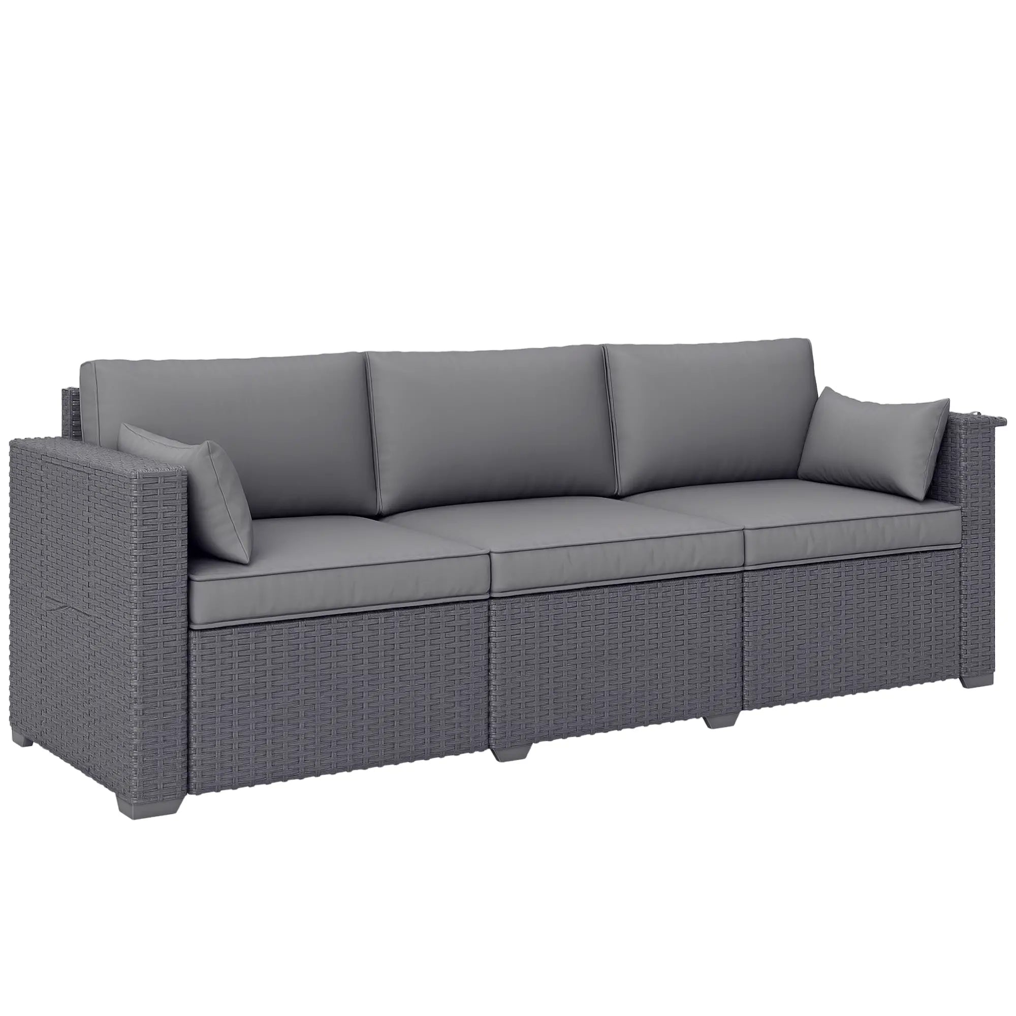 3 Seater Wicker Patio Sofa, 6