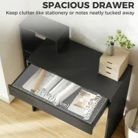 Computer Desk With Storage, 3 Open Shelves And Drawer, Black Computer Desks at Gallery Canada