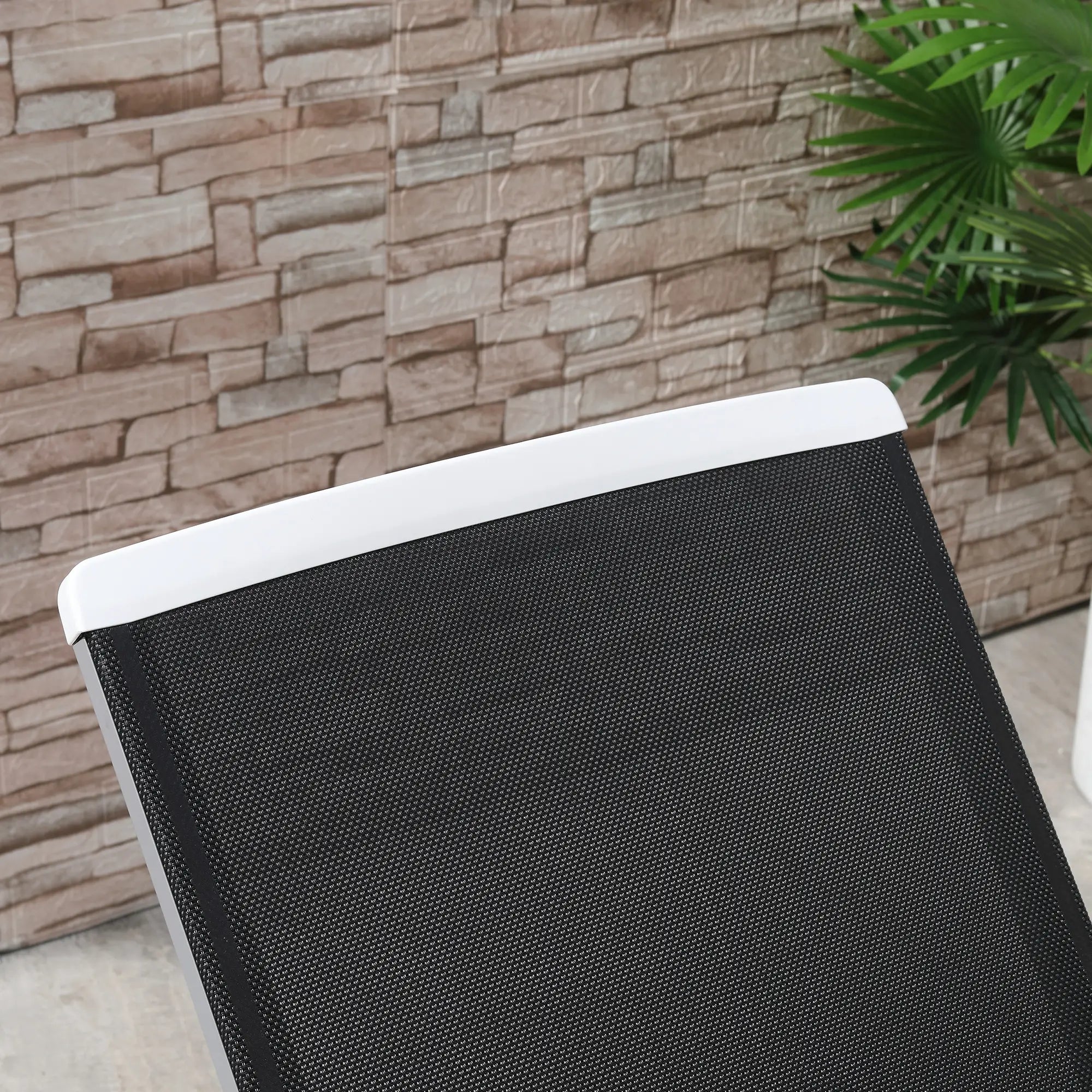 Outdoor Chaise Lounge Chair, Adjustable Back, Wheels, Mesh Fabric, Black Lounger Chairs at Gallery Canada