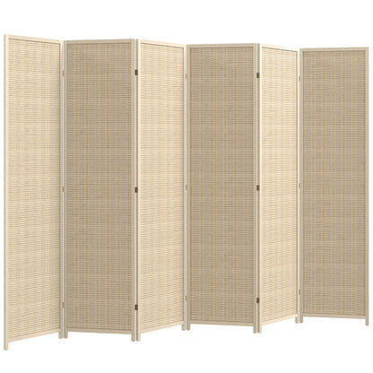 Woven Bamboo Room Divider, 6 Panel Folding Privacy Screen, Natural Wood Room Dividers at Gallery Canada