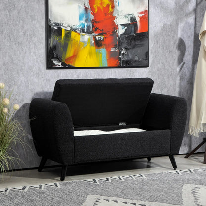 Upholstered Storage Bench with Arms, Modern Ottoman, Black Storage Ottomans & Benches at Gallery Canada