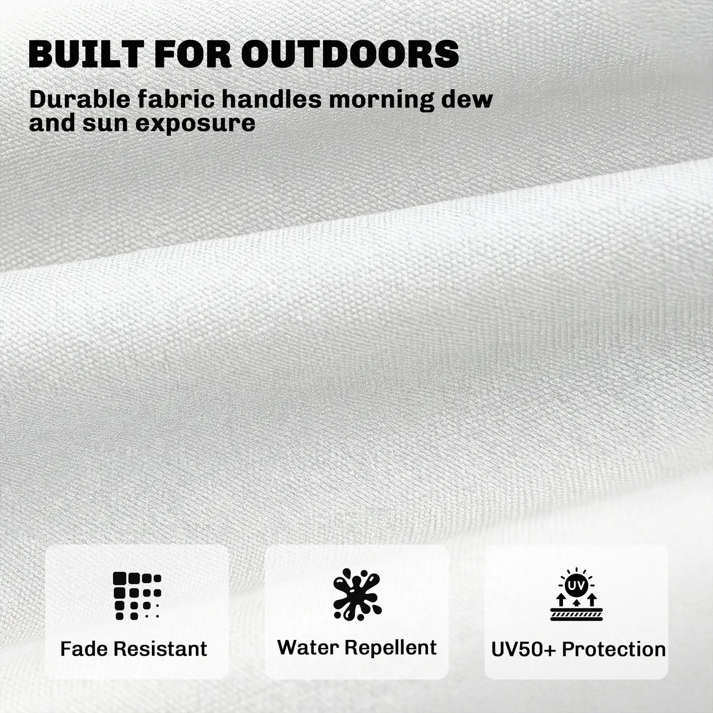 Patio Lounge Chair Cushion, UV50+ With Straps, 78 x 25.6 inch, Cream White Patio Chair Cushions at Gallery Canada