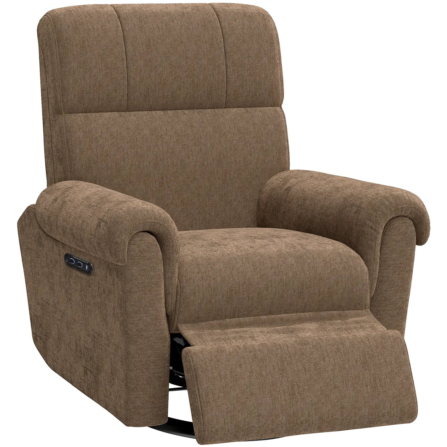 Power Recliner Chair, Fabric Upholstered, USB Ports, Swivel Rocking, Footrest Sofas & Reclining Chairs at Gallery Canada