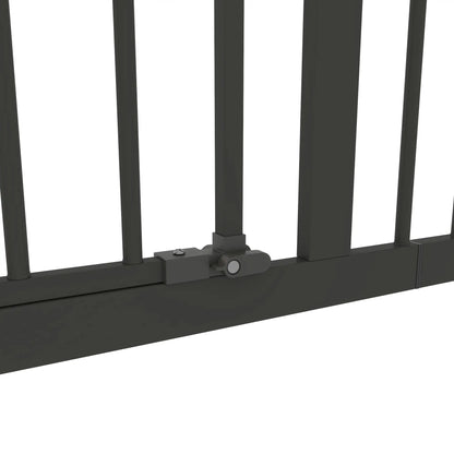 Pet Gate with Door, 30 Inch Tall, Includes Extensions Kit, Black Houses, Kennels & Pens at Gallery Canada