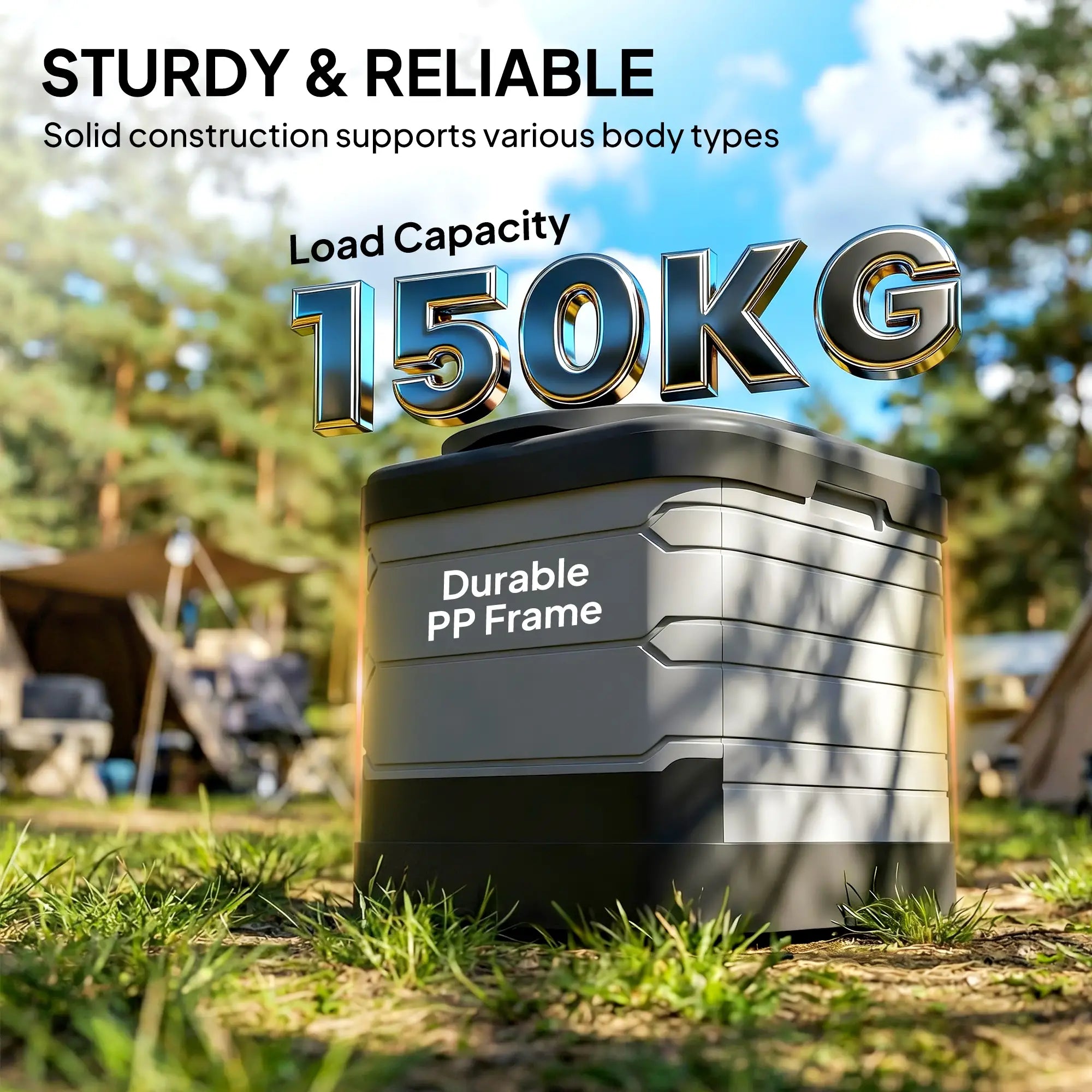 Portable Toilet, Foldable Porta Potty, 12 Coagulant Packets Camping Toilets at Gallery Canada