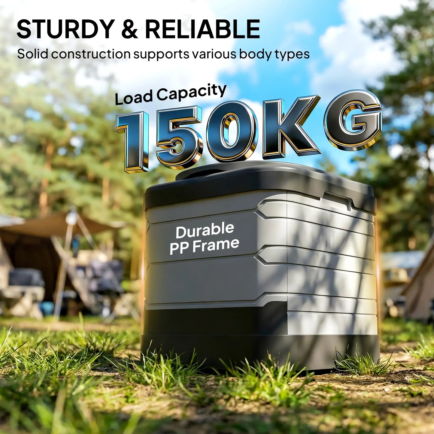 Portable Toilet, Foldable Porta Potty, 12 Coagulant Packets Camping Toilets at Gallery Canada