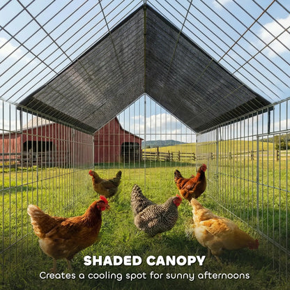 Metal Chicken Coop With UV-Resistant Cover, 71" x 29.5" x 29.5", Black Chicken Coops at Gallery Canada