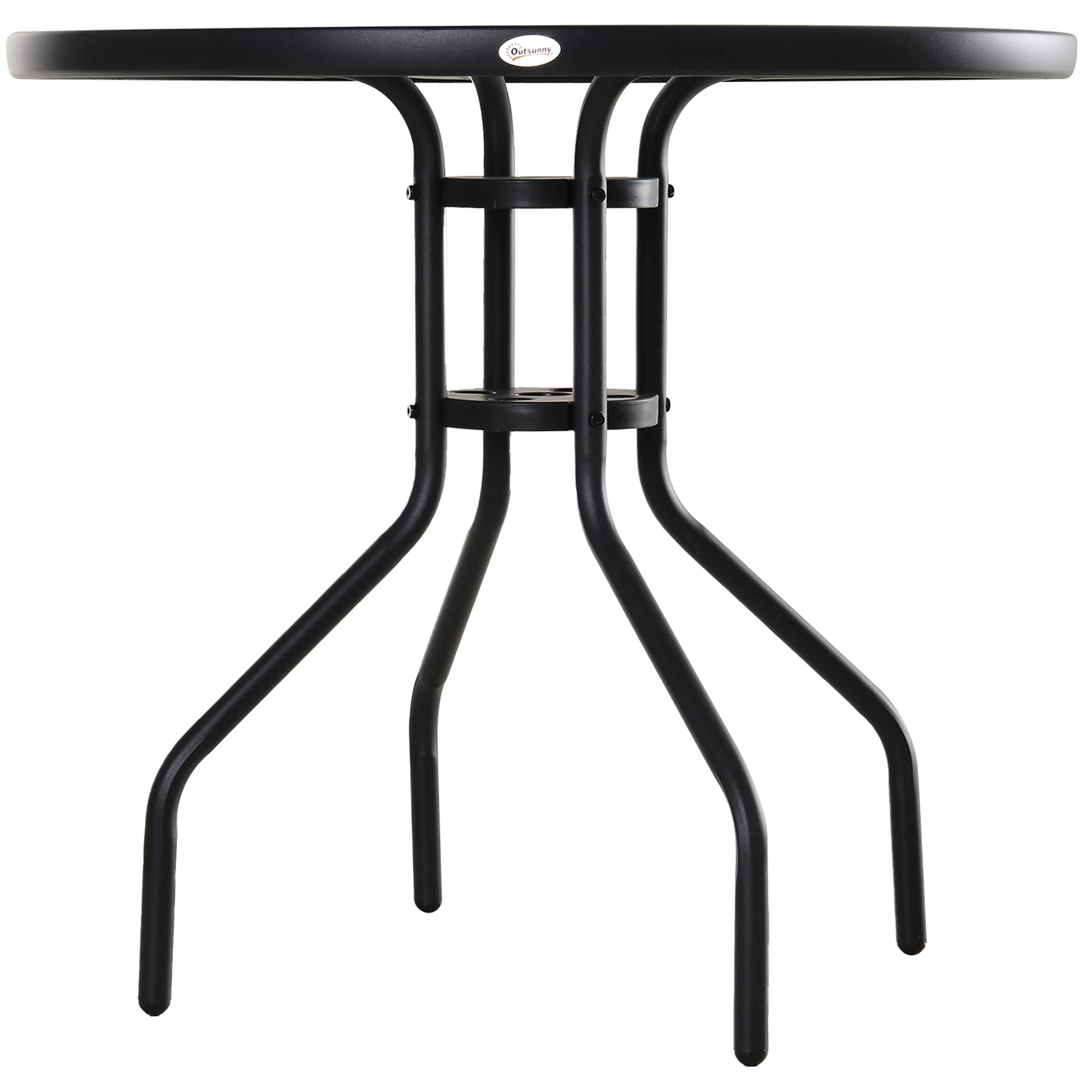 31.5'' Round Bistro Table, Outdoor Dining, Tempered Glass Top, Weather-resistant Patio Side Tables at Gallery Canada