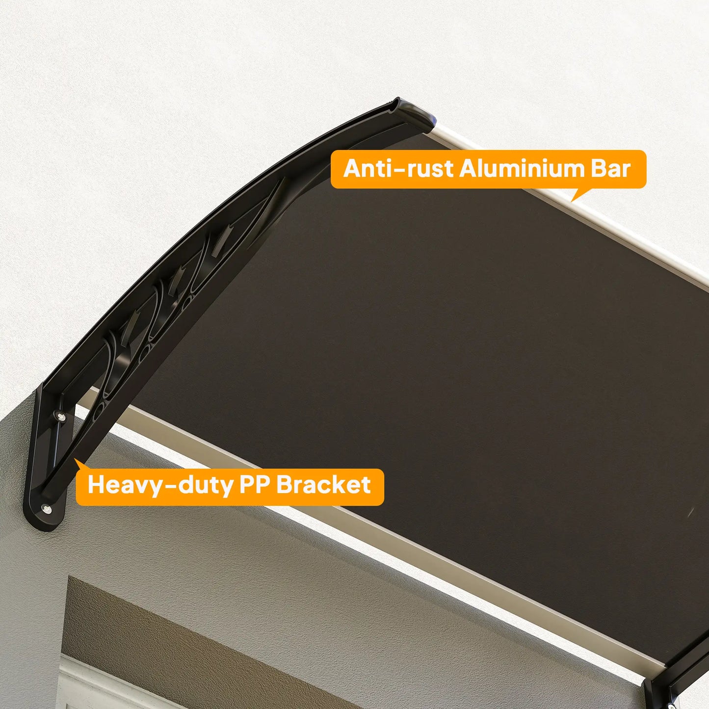 Window Awning Door Canopy, 29.9" x 39.4", Transparent Polycarbonate Cover Door Awnings at Gallery Canada