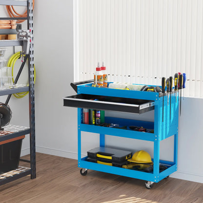 Tool Cart On Wheels, Ball Bearing Drawer, Storage Trays, Blue Tool Organizers at Gallery Canada