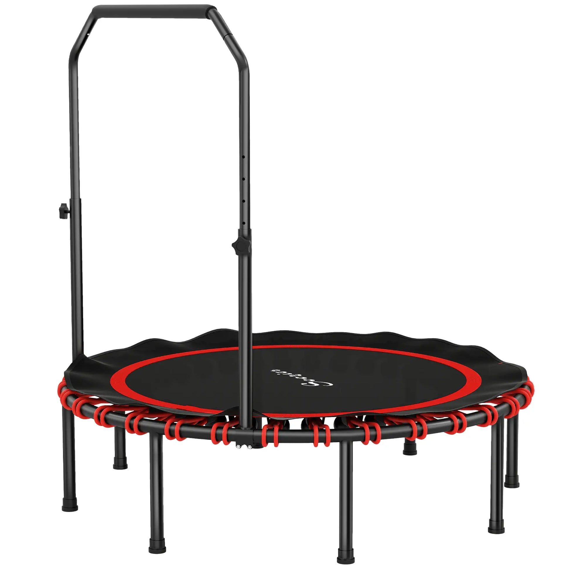 48 Inch Foldable Rebounder Trampoline, Mini Indoor with Adjustable Handle Trampolines Red at Gallery Canada