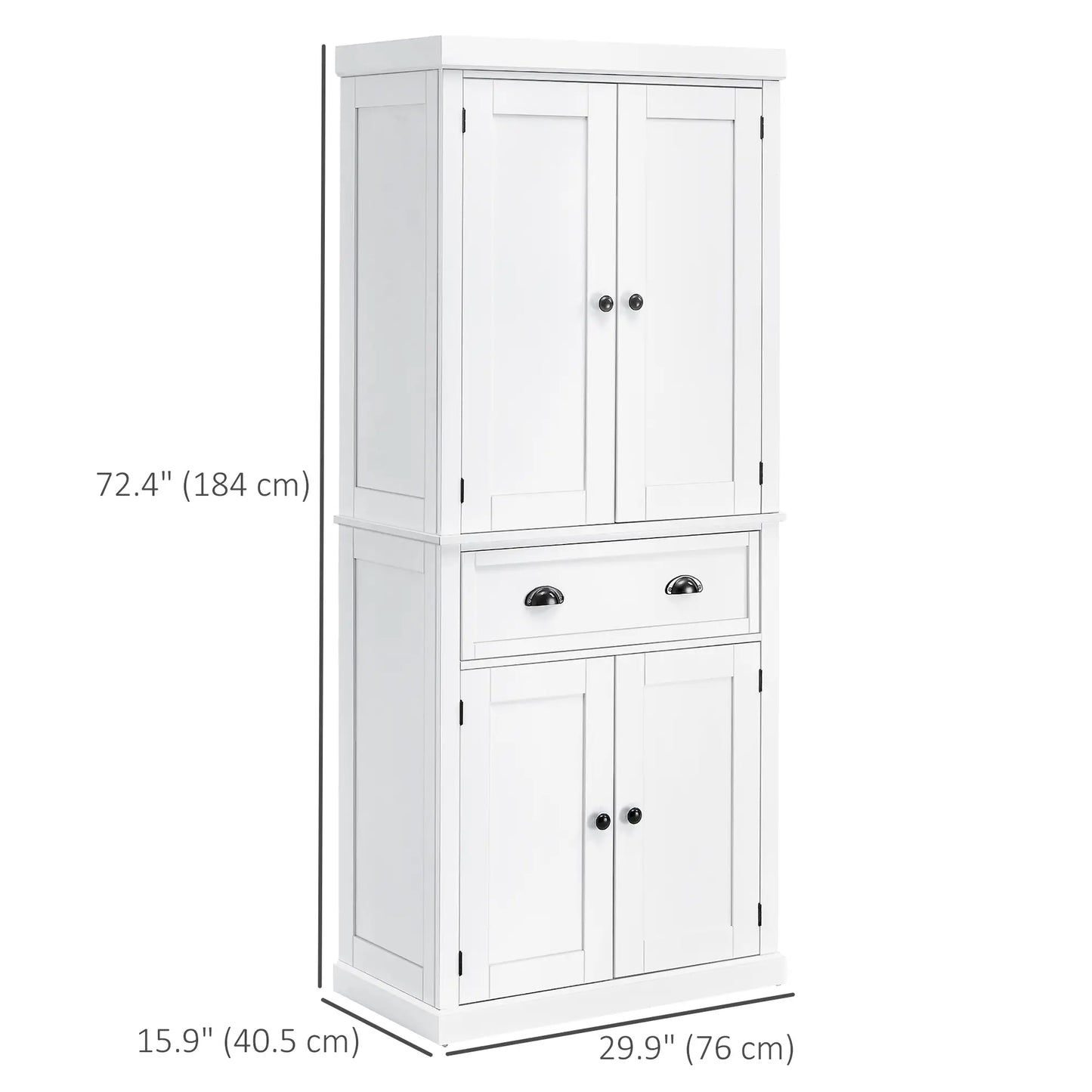 Kitchen Cabinet With 2 Drawers, MDF Board, White Kitchen Pantry Cabinets at Gallery Canada