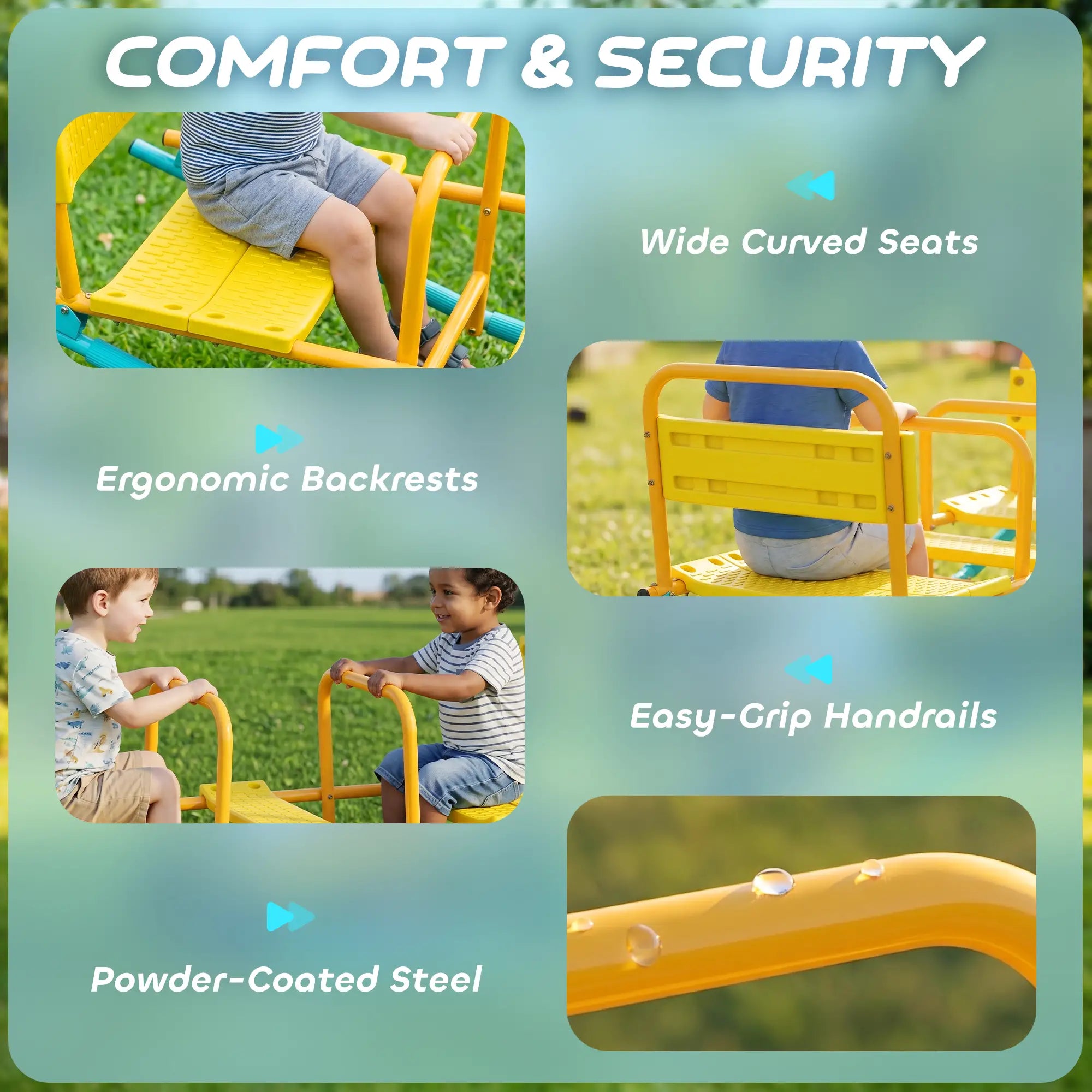 Metal Seesaw For Kids, 2 In 1 Rocking Teeter Totter, Playground Equipment Gym Sets & Swings at Gallery Canada