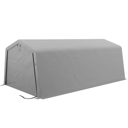 11' x 20' Portable Garage, Heavy Duty Carport, Grey Car Shelters Light Grey at Gallery Canada