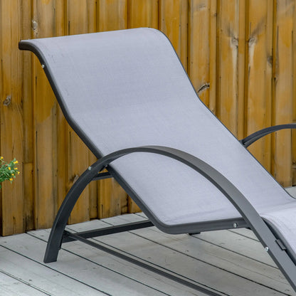 3-Piece Outdoor Lounge Set, 2 S-Chairs, Glass Table, Light Grey Lounger Chairs at Gallery Canada