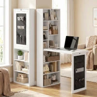 Fold-out Computer Desk, Storage Shelves, Wall Mount, White Computer Desks at Gallery Canada