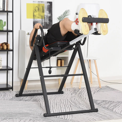 Adjustable Folding Inversion Table, 20°/40°/60°, Safety Belt, Waist Pad