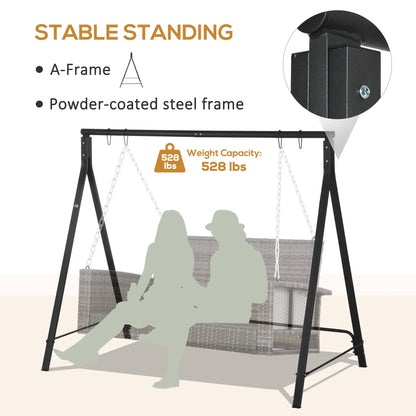 Metal Swing Stand, Hanging Chair Frame, 528 LBS, Black Hammock Stands at Gallery Canada