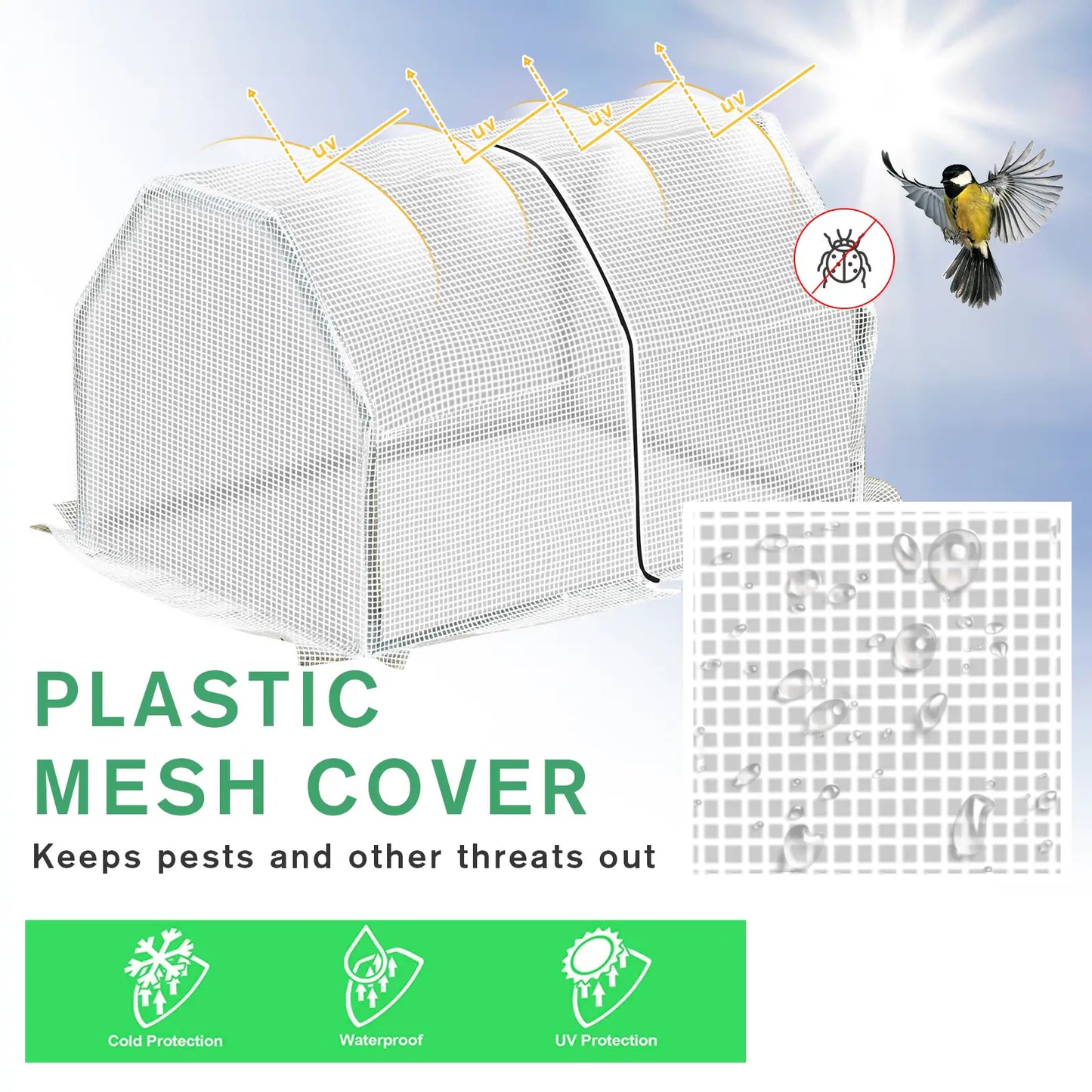 39" x 28" x 24" Portable Mini Greenhouse, PE Grow House, Zipper Door, Steel Frame Mini Greenhouses at Gallery Canada