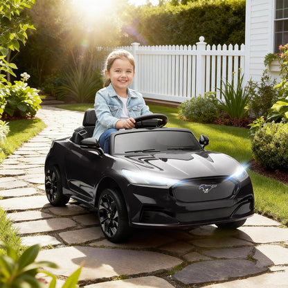 Ride On Car For Kids, 12V Electric Car, Remote Control, LED Light, Music, Black Electric Toy Cars at Gallery Canada