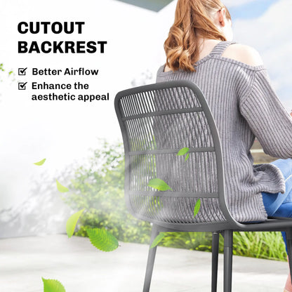 Outdoor Dining Chairs Set Of 4, Grey Patio Chairs at Gallery Canada