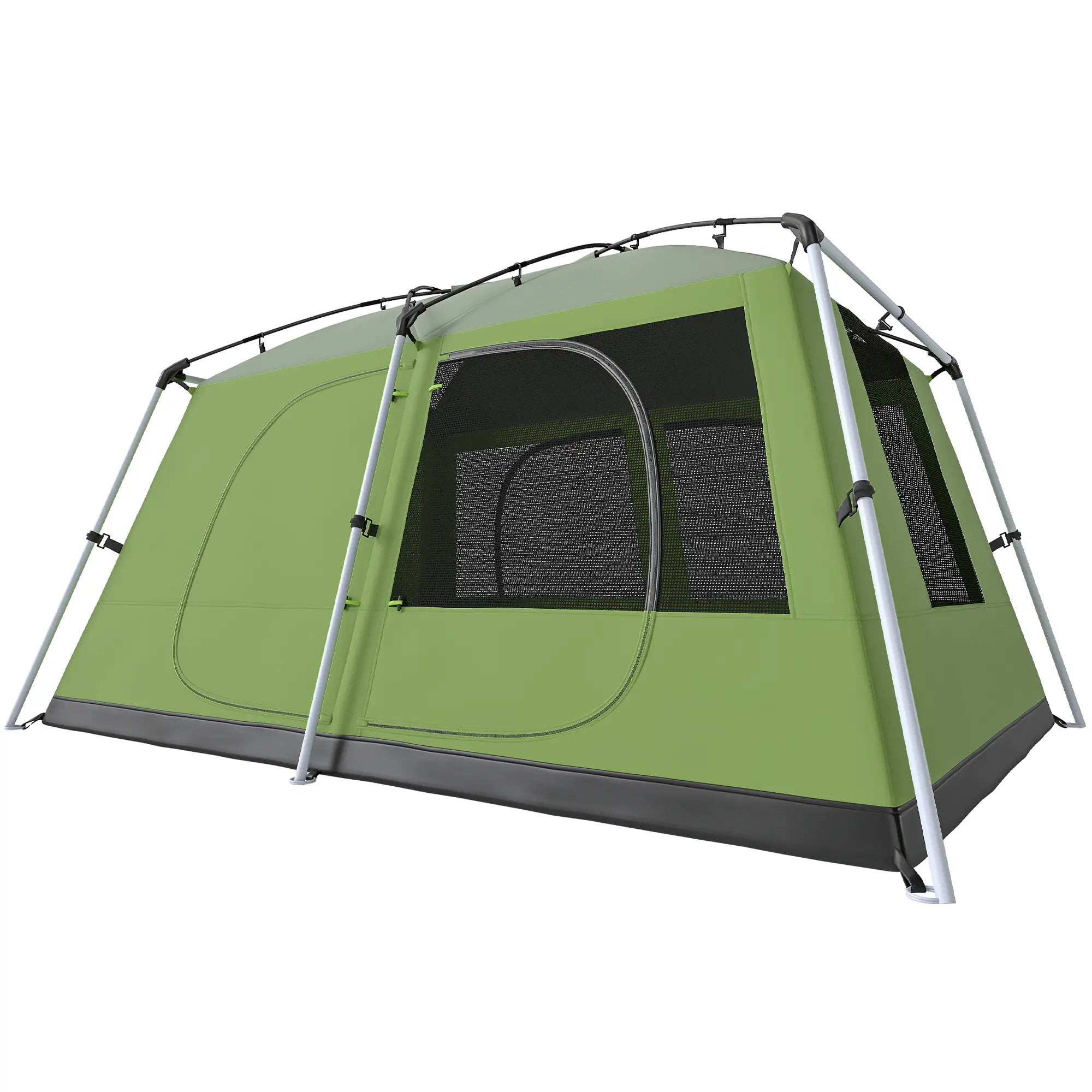 Tunnel Tent Camping Shelter, Two Rooms, Lamp Hook, Portable, Green Camping Tents Green at Gallery Canada