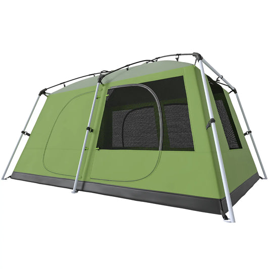 Tunnel Tent Camping Shelter, Two Rooms, Lamp Hook, Portable, Green Camping Tents Green at Gallery Canada