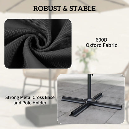 Sand Filled Parasol Base, 176 lbs, Heavy Duty Stand, Black Umbrella Bases at Gallery Canada