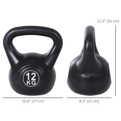 26lb Fitness Kettlebell, Plastic Exercise Weight, Sand Filled, Noise Reduction Strength Training Equipment at Gallery Canada