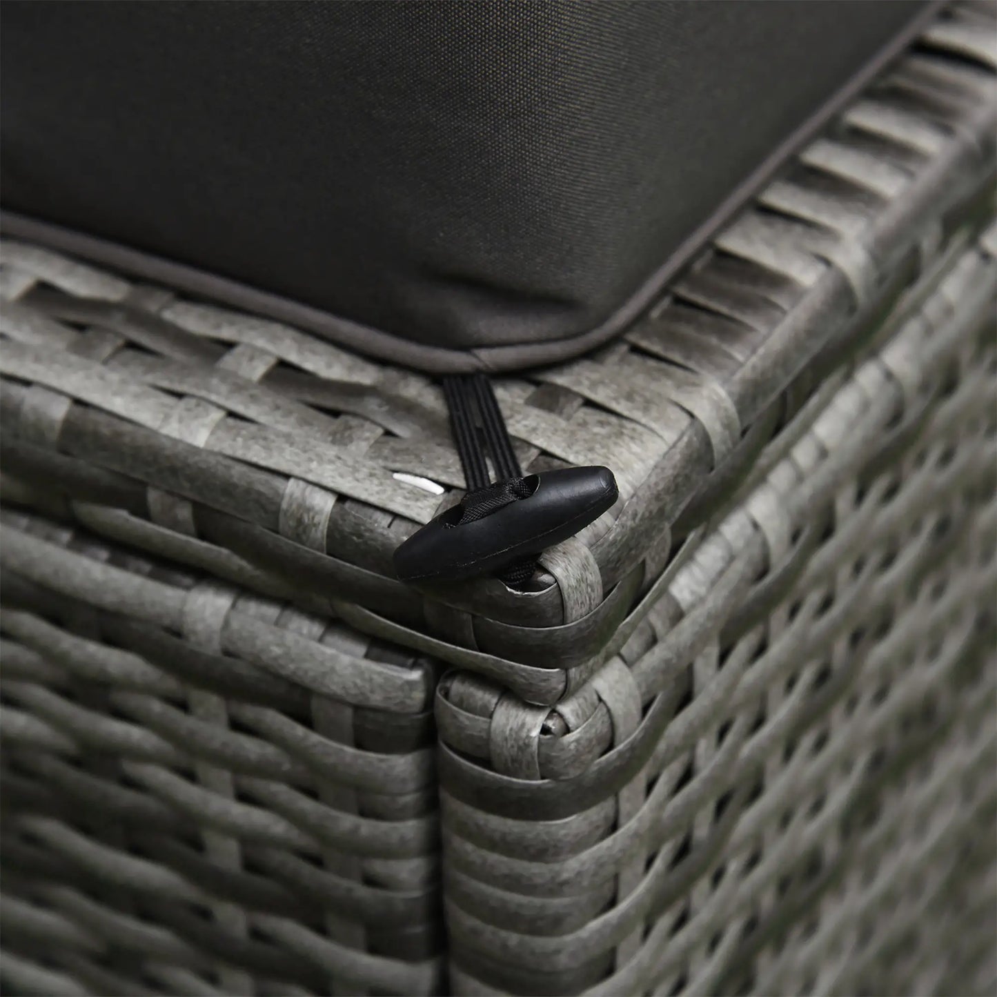 6-Piece Outdoor PE Rattan Sofa Set, Thick Cushions, Glass Top Table, Charcoal, Mixed Grey Patio Furniture Sets at Gallery Canada