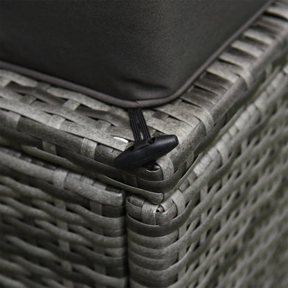 6-Piece Outdoor PE Rattan Sofa Set, Thick Cushions, Glass Top Table, Charcoal, Mixed Grey Patio Furniture Sets at Gallery Canada