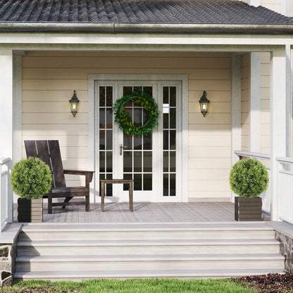 Artificial Boxwood Topiary Trees, Set of 2, UV Resistant, Indoor Outdoor, Green Artificial Trees at Gallery Canada