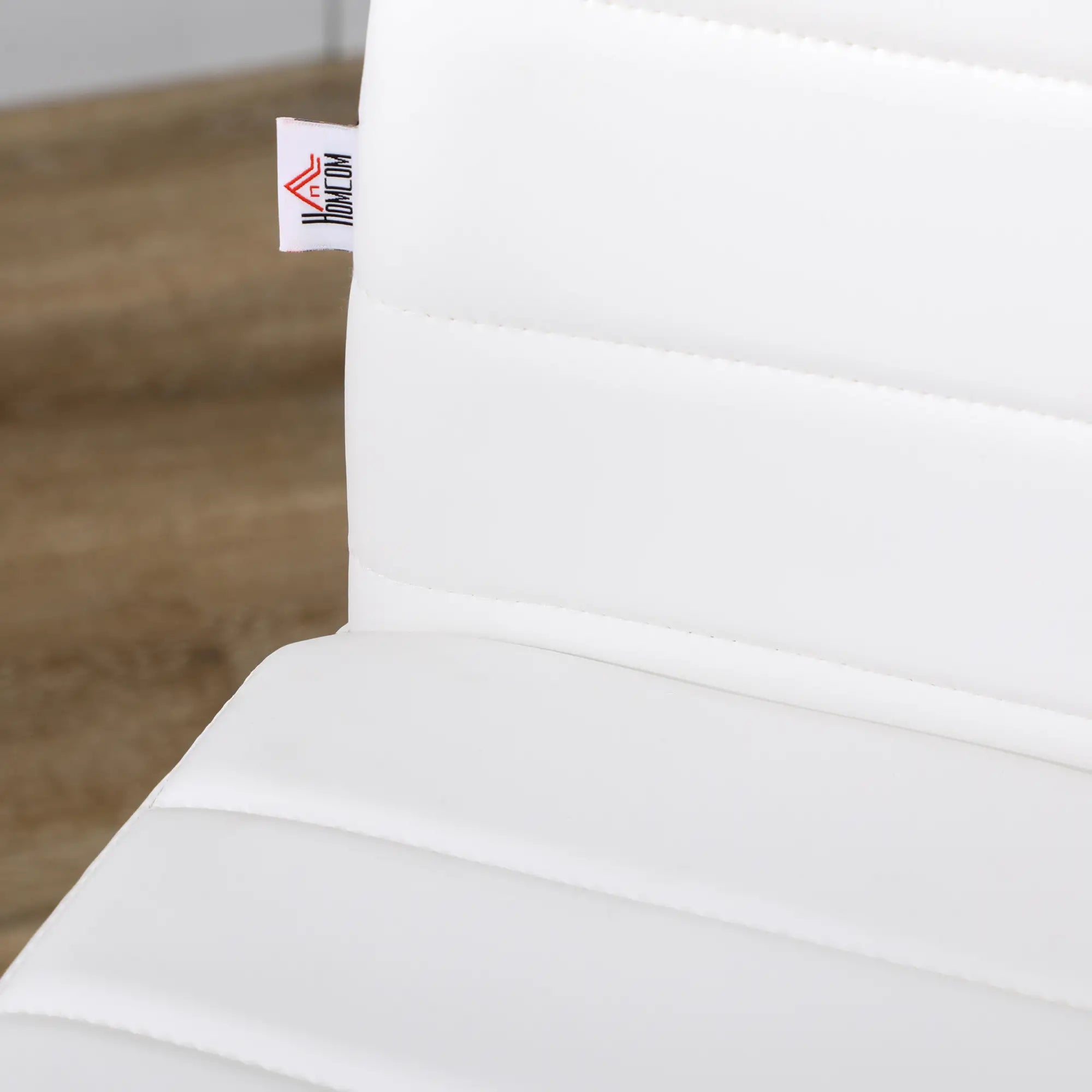 Modern Dining Chairs, Set of 4, High Back PU Leather, White Bar Stools at Gallery Canada