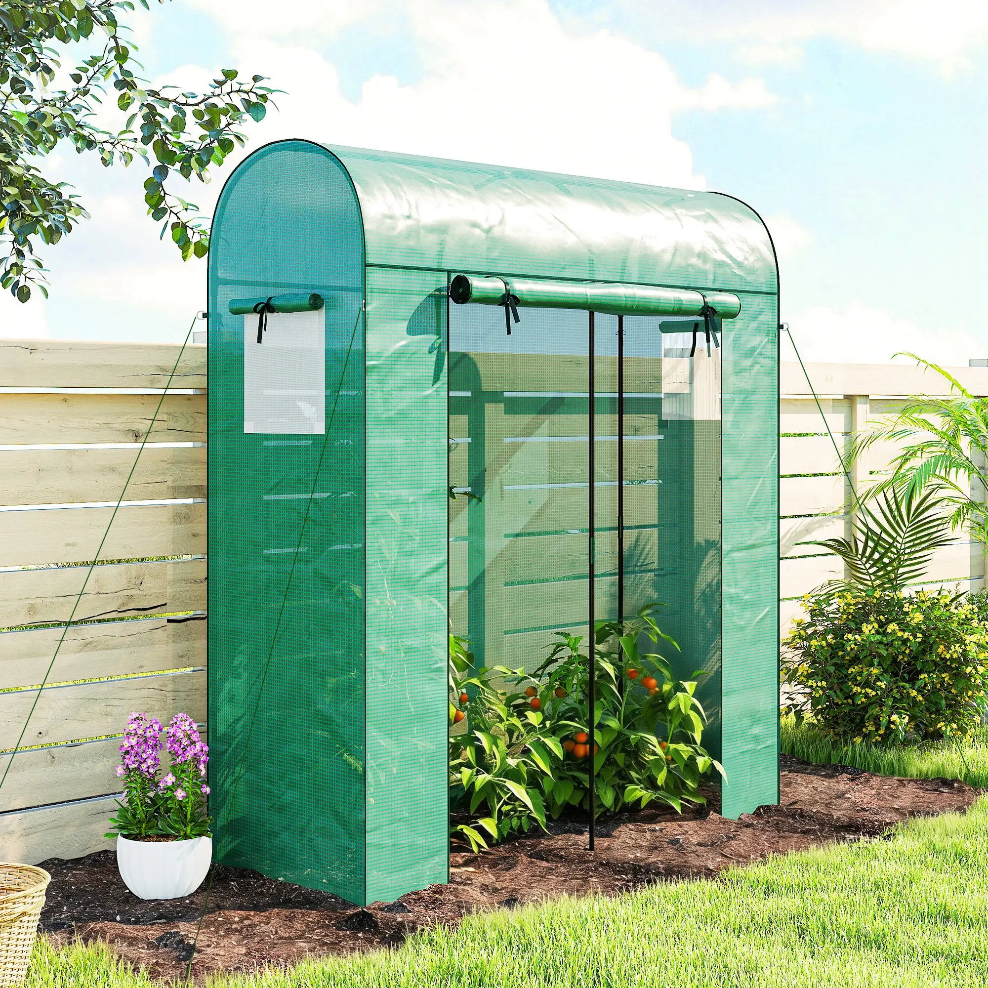 Mini Greenhouse, Portable Garden, 6' x 2' x 6.6', Green Portable Greenhouses at Gallery Canada