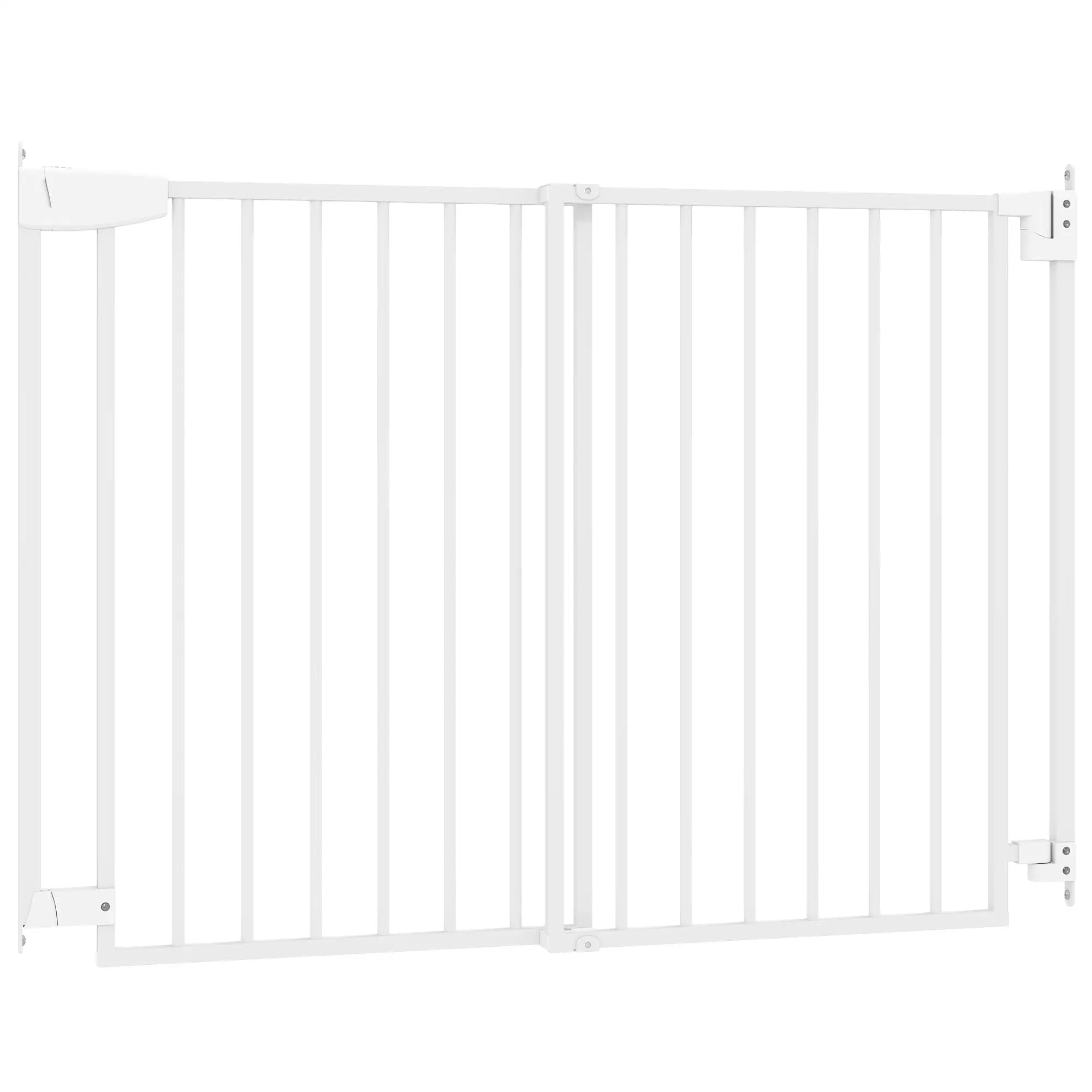 28.3-42.7 In Wide Dog Gate, Dual Locks, White Pet Gates White at Gallery Canada
