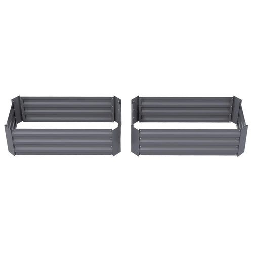 Steel Raised Garden Bed Set, Elevated Planter Box, 39