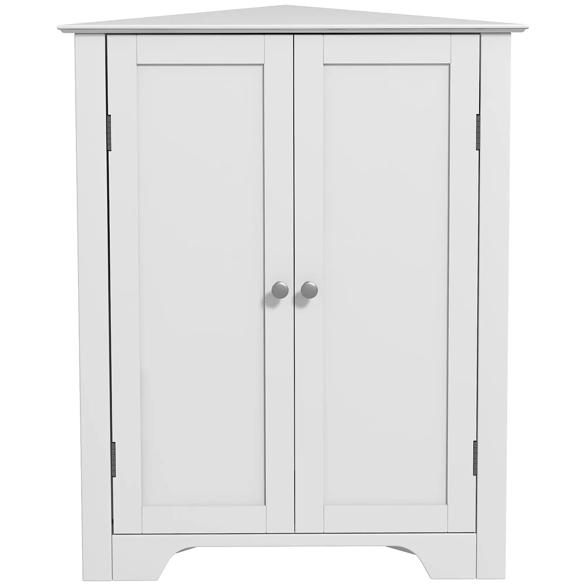 Modern Bathroom Storage Cabinet, Corner with Doors, Adjustable Shelf, White Bathroom Cabinets at Gallery Canada