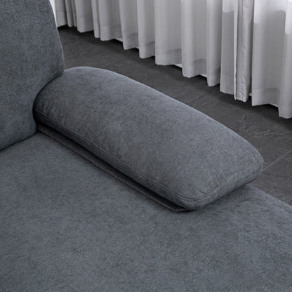 U Shape Couch, Double Chaise Lounge, 4 Seater Sofa, Wooden Legs, Dark Grey 3-Seater Sofas at Gallery Canada