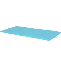 4'x8'x2" Folding Gymnastics Tumbling Mat, Exercise Mat with Carrying Handles for Yoga, MMA, Martial Arts, Stretching, Core Workouts, Light Blue Gymnastics Mats at Gallery Canada