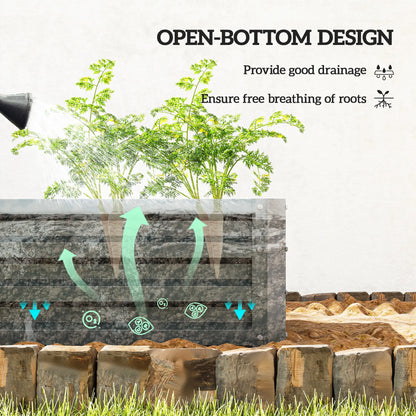 Galvanized Raised Garden Beds, Outdoor Planter Box, Set of 2, Dark Grey Galvanized Planter Boxes at Gallery Canada