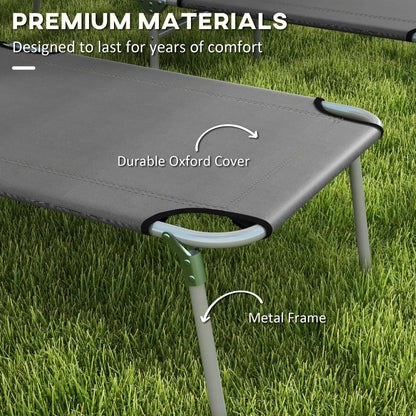 Outdoor Lounge Chair, Adjustable Folding Chaise With Sun Shade, Grey Lounger Chairs at Gallery Canada