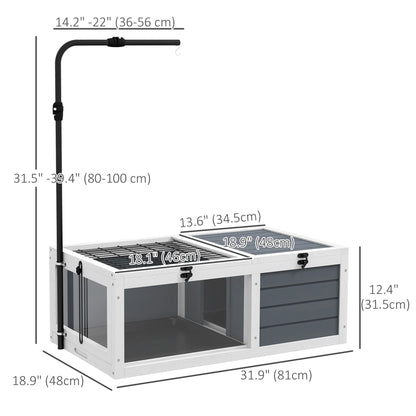 Wooden Tortoise Enclosure, Indoor Outdoor, Adjustable Lamp Holder, Openable Lids, Pull-out Trays Houses & Habitats at Gallery Canada