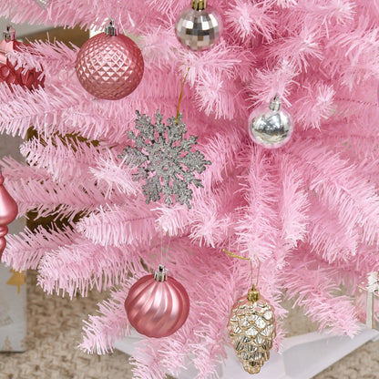 6' Slim Artificial Christmas Tree, Realistic Branches, Sturdy Metal Stand, Pink Pencil Christmas Trees at Gallery Canada