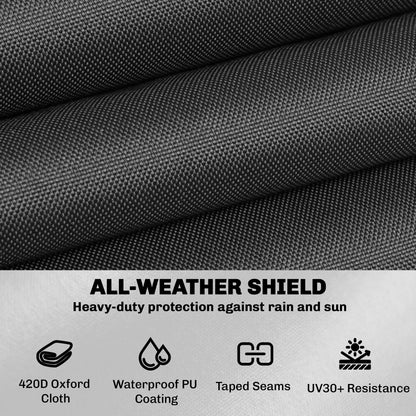 Waterproof Heavy Duty Patio Furniture Cover, 55.1" x 55.1" x 28.1", Black Patio Furniture Covers at Gallery Canada