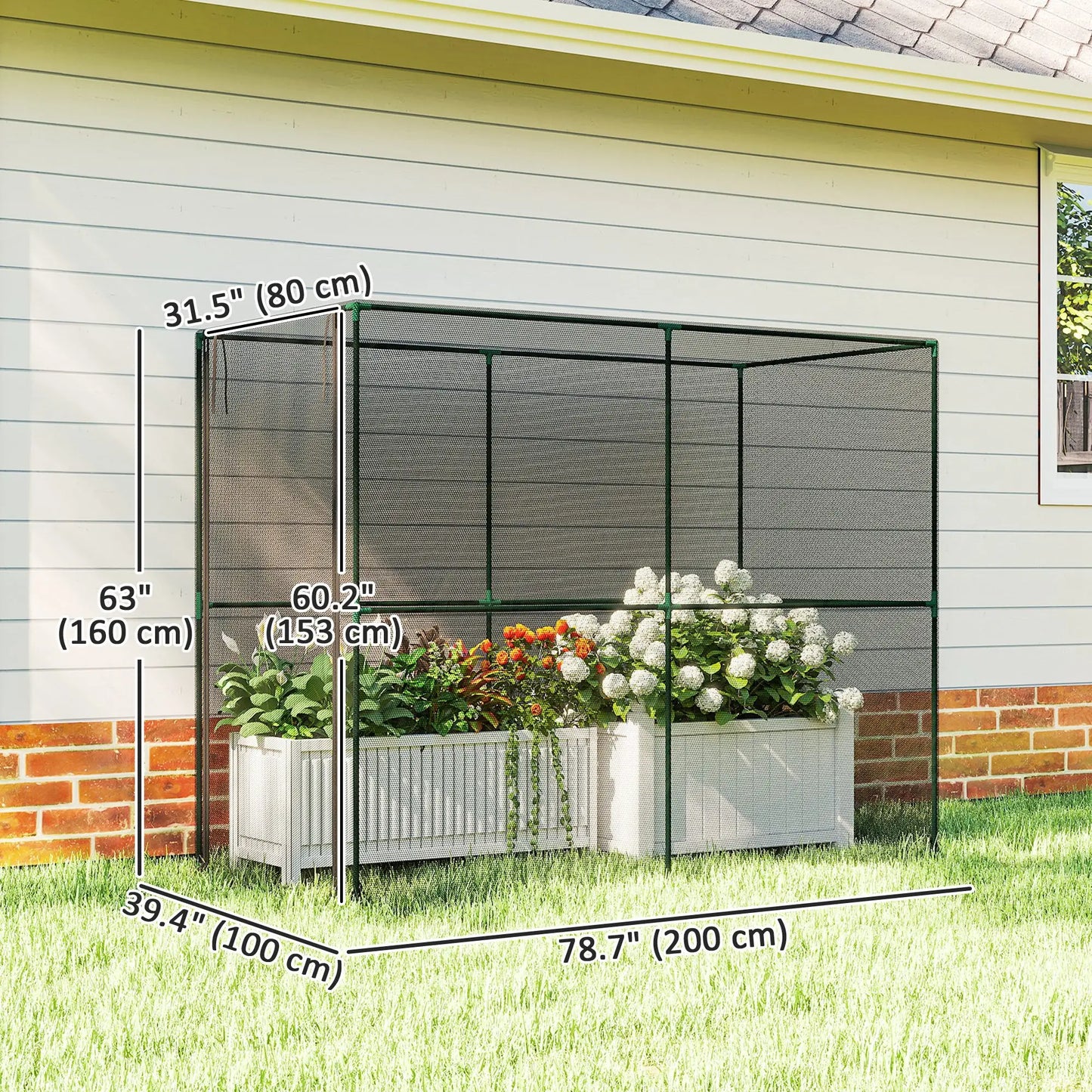 Plant Protection Cage With Zippered Door, Black Crop Cage at Gallery Canada