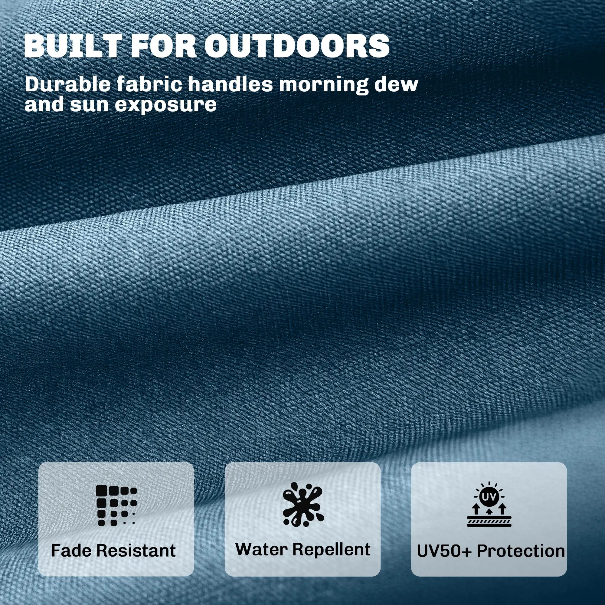 Patio Lounge Chair Cushion, UV50+ with Straps, 78 x 25.6 inch, Blue Patio Chair Cushions at Gallery Canada