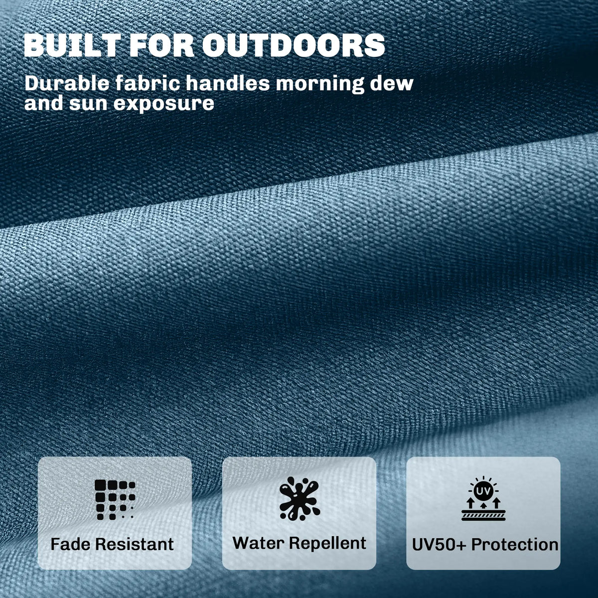 Patio Lounge Chair Cushion, UV50+ with Straps, 78 x 25.6 inch, Blue Patio Chair Cushions at Gallery Canada