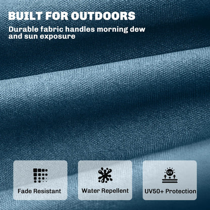 Patio Lounge Chair Cushion, UV50+ with Straps, 78 x 25.6 inch, Blue Patio Chair Cushions at Gallery Canada