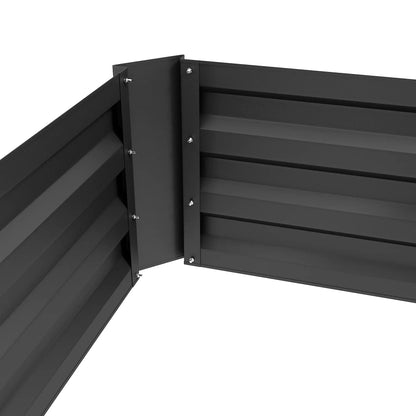 Lit de jardin surélevé en acier, bac à plantes surélevé, 39"x20"x12", Noir